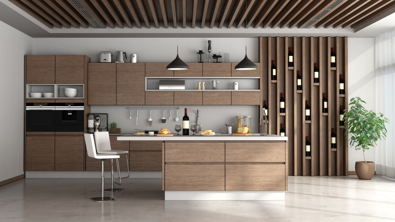 integrar isla en cocina moderna